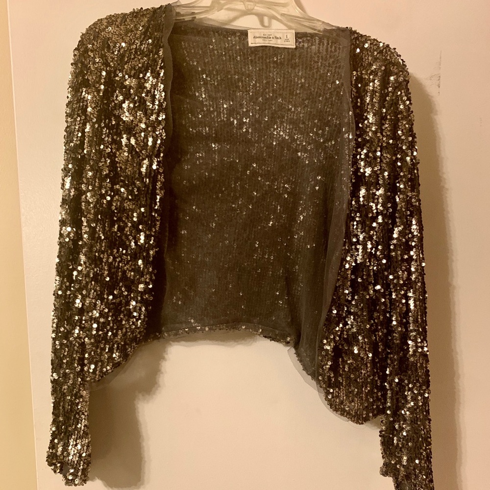 Silver Sequined Cardigan - Never Worn!
